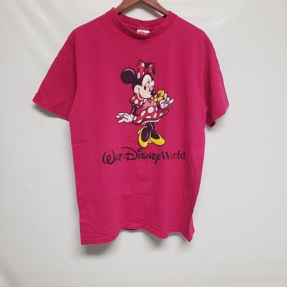 Vintage Disney Mickey Inc Minnie Mouse Walt Disney World T Shirt Size LG USA‎